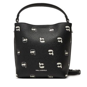 Torebka KARL LAGERFELD. Czarne torebki klasyczne KARL LAGERFELD, bez wzorów, bez dodatków. Za 619,99 zł.