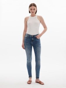 LTB Dżinsy "Amy" - Skinny fit - w kolorze niebieskim rozmiar: W33/L28. Niebieskie jeansy LTB, z aplikacjami, z podwyższonym stanem. Za 83,42 zł.
