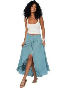 Aller Simplement Spódnica w kolorze niebieskim rozmiar: 34-40. Niebieskie spódnice Aller Simplement, bez wzorów, z bawełny, maxi. Za 74,63 zł.