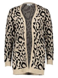 Vila Kardigan w kolorze beżowym rozmiar: M. Brązowe kardigany Vila, m, bez wzorów, ze splotem, bez ramiączek. Za 141,85 zł.