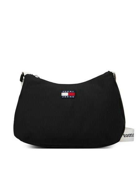 Tommy Jeans Torebka Tjw Ess Daily Shoulder Bag AW0AW18463 Czarny. Czarne torebki klasyczne Tommy Jeans, bez wzorów, z jeansu, bez dodatków. Za 249,99 zł.