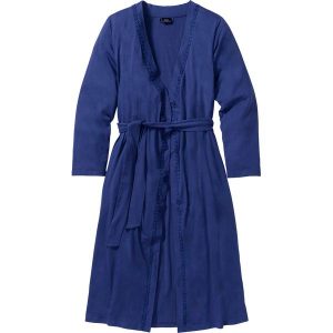 Szlafrok z dzianiny shirtowej bonprix kobaltowy. Szlafroki marki bonprix. Za 74,99 zł.