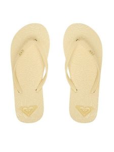 Roxy Japonki CEOWB-SS25-3C021 Żółty jasny. Żółte klapki Roxy, bez wzorów, z syntetyku, bez obcasa. Za 69,99 zł.