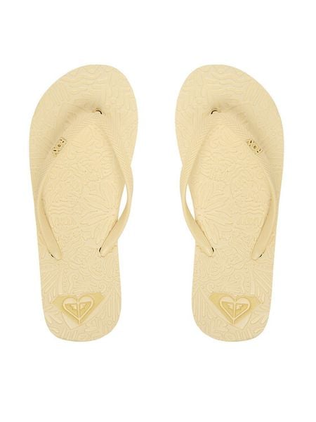 Roxy Japonki CEOWB-SS25-3C021 Żółty jasny. Żółte klapki Roxy, bez wzorów, z syntetyku, bez obcasa. Za 69,99 zł.