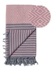 Samimi Chusta hammam "Sahara" w kolorze szaro-jasnoróżowym - 180 x 100 cm rozmiar: onesize. Różowe apaszki i chusty Samimi, bez wzorów, z bawełny. Za 69,99 zł.