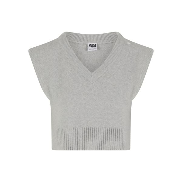 Top bez rękawów dla kobiet Urban Classics. Szare swetry klasyczne Urban Classics, na zimę, bez kołnierzyka. Za 182,50 zł.