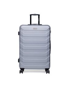 GINO ROSSI Walizka duża CEO-GIN-L-003-05-SILVER3 Srebrny. Szare walizki Gino Rossi, bez wzorów, z materiału, duże. Za 299,99 zł.