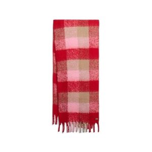 Szalik damski Superdry Essential. Czerwone szaliki Superdry, na zimę, z aplikacjami. Za 197,15 zł.