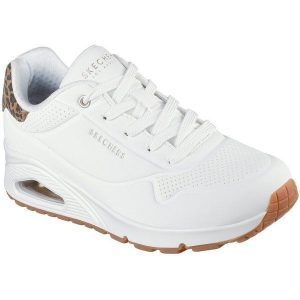 Adidasy Skechers Uno-jungle Nite, Kobiety. Białe buty sportowe Skechers, bez wzorów, ze skóry ekologicznej, bez zapięcia. Za 383,00 zł.