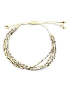 Luxenter Bransoletka w kolorze kremowym rozmiar: onesize. Brązowe bransoletki Luxenter, srebrne. Za 86,99 zł.