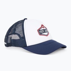 Czapka z daszkiem Pepe Jeans Malton Cap. Niebieskie czapki Pepe Jeans, bez wzorów, z jeansu. Za 119,99 zł.