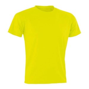 Koszulka AirCool Dla Dorosłych Unisex. Żółte bluzki SPIRO, xs, bez wzorów, sportowe, bez kołnierzyka, bez ramiączek. Za 38,99 zł.