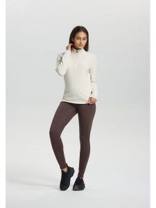 LUHTA Bluza polarowa "Kivisalmi" w kolorze kremowym rozmiar: S. Brązowe bluzy Luhta, s, bez wzorów, z polaru, bez kaptura. Za 139,20 zł.