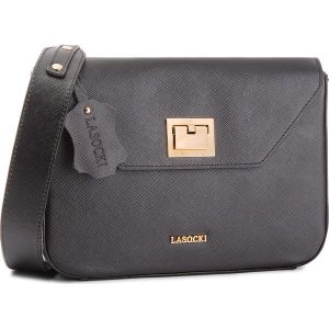 Torebka LASOCKI - BRT-060 Black. Czarne listonoszki marki Lasocki, ze skóry. Za 169,99 zł.