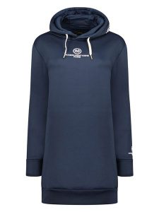 Maison Montaigne Sukienka dresowa "Gilongmai" w kolorze granatowym rozmiar: S. Niebieskie sukienki Maison Montaigne, s, bez wzorów, z dresówki, bez kołnierzyka, bez ramiączek, mini. Za 86,99 zł.