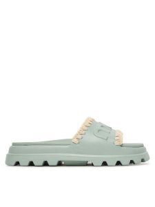 Mou Klapki MU.SW661000N Zielony. Zielone klapki Mou, bez wzorów, z syntetyku, bez obcasa. Za 499,99 zł.