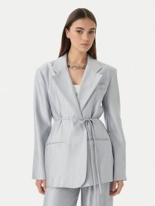 Eleh Marynarka SS260402 Błękitny Relaxed Fit. Niebieskie marynarki i żakiety Eleh, bez wzorów, z syntetyku. Za 514,99 zł.