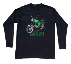 Simson — bluzka z długim rękawem (Rozmiar: XL (dorosła); Kolor koszulki: czarny; Rodzaj nadruku: Simson). Czarne bluzki nikiniki, s, bez wzorów, z bawełny, bez kołnierzyka, bez ramiączek. Za 99,00 zł.
