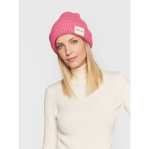 Czapka Tommy Jeans. Czerwone czapki Tommy Jeans, bez wzorów, z jeansu. Za 149,99 zł.