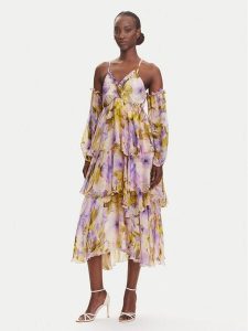 Dixie Sukienka koktajlowa A207W016A Kolorowy Regular Fit. Sukienki Dixie, xs, bez wzorów, z syntetyku, wizytowe, bez kołnierzyka, bez ramiączek. Za 699,99 zł.