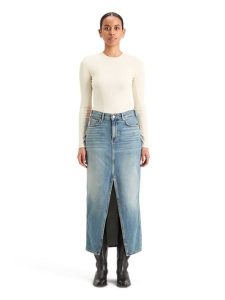 Scotch & Soda Spódnica dżinsowa w kolorze niebieskim rozmiar: L. Niebieskie spódnice Scotch & Soda, na co dzień, l, z aplikacjami, klasyczne, maxi. Za 180,06 zł.