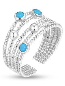 Eclat d'Argent Srebrny pierścionek z cyrkoniami rozmiar: 56. Szare pierścionki Eclat d'Argent, z cyrkonią, srebrne. Za 121,99 zł.