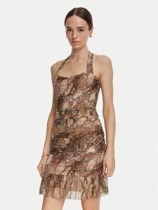 Guess Sukienka letnia W6YK64 K4597 Zielony Regular Fit. Zielone sukienki Guess, na lato, xl, z aplikacjami, z syntetyku, bez kołnierzyka, bez ramiączek. Za 614,99 zł.