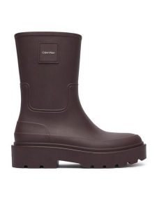 Calvin Klein Kalosze Rainboot Rubber HW0HW03179 Brązowy ciemny. Brązowe kalosze Calvin Klein, bez wzorów, z syntetyku. Za 409,99 zł.