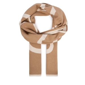 Szalik Calvin Klein. Brązowe szaliki Calvin Klein, bez wzorów. Za 329,99 zł.