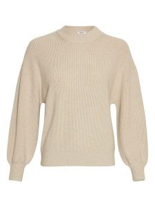 MOSS COPENHAGEN Sweter w kolorze beżowym rozmiar: XS/S. Brązowe swetry oversize Moss Copenhagen, s, bez wzorów, z wiskozy, bez ramiączek. Za 127,35 zł.
