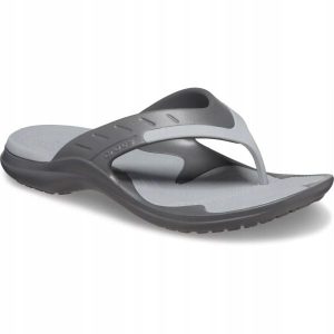 Japonki Dla Dorosłych Crocs Modi Sport Flip. Szare klapki Crocs, bez wzorów, z materiału, bez obcasa. Za 139,99 zł.
