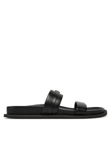 MICHAEL Michael Kors Klapki Mandy Flat Sandal 40S5MAFS2L Czarny. Czarne klapki MICHAEL Michael Kors, bez wzorów, ze skóry, bez obcasa. Za 399,99 zł.