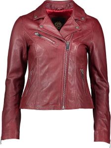 Apple of Eden Skórzana kurtka w kolorze czerwonym rozmiar: 46. Czerwone kurtki Apple of Eden, bez wzorów, z materiału, bez kaptura. Za 500,99 zł.