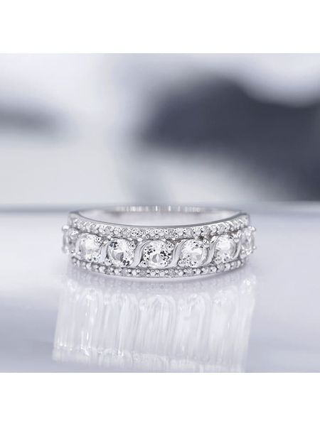 CARATELLI Złoty pierścionek "Sitra" z diamentami i topazem rozmiar: 54. Szare pierścionki CARATELLI, z diamentem, złote. Za 1 402,45 zł.