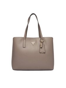 Guess Torebka Meridian II HWBG69 74230 Szary. Szare shopper bag Guess, z aplikacjami, ze skóry, bez dodatków. Za 679,99 zł.