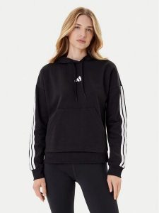 Adidas Bluza Essentials 3-Stripes JX2538 Czarny Regular Fit. Czarne bluzy ADIDAS, l, bez wzorów, z bawełny, bez kaptura. Za 189,99 zł.
