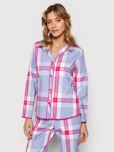 Cyberjammies Koszulka piżamowa Carrie 9057 Fioletowy Regular Fit. Fioletowe koszule nocne Cyberjammies, bez wzorów, z bawełny, bez ramiączek. Za 179,99 zł.