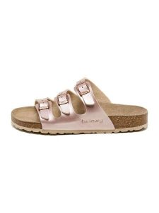 Billowy Klapki w kolorze jasnoróżowym rozmiar: 38. Różowe klapki Billowy, bez wzorów, z otwartym noskiem, bez obcasa. Za 121,99 zł.