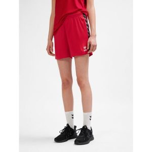 Szorty damskie Hummel autentyczne Pl. Czerwone szorty Hummel, bez wzorów, sportowe. Za 176,50 zł.