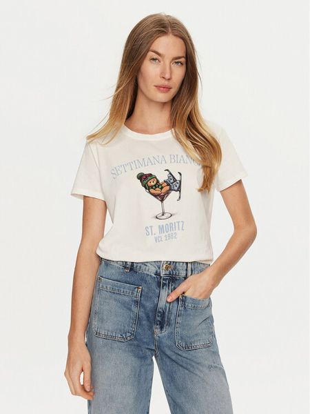 ViCOLO T-Shirt RS0056 Écru Regular Fit. T-shirty ViCOLO, bez wzorów, z bawełny, bez kołnierzyka, bez ramiączek. Za 129,99 zł.