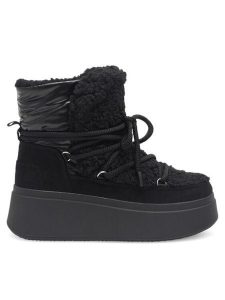 DeeZee Śniegowce YADIRA H3982-1 Czarny. Czarne buty zimowe DeeZee, z materiału, bez obcasa, bez zapięcia. Za 139,99 zł.