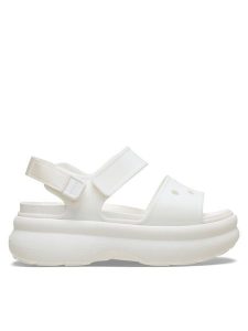 Crocs Sandały Soho Y Strap Sandal 211755 Beżowy. Brązowe sandały Crocs, bez wzorów, z tworzywa sztucznego, bez obcasa, na płaskiej podeszwie, bez zapięcia. Za 249,99 zł.