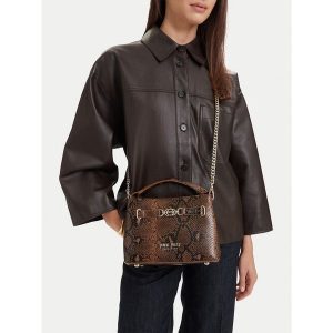 Torebka Nine West. Brązowe torebki klasyczne Nine West, bez wzorów, bez dodatków. Za 229,99 zł.