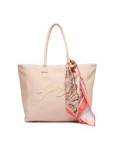 Liu Jo Torebka AA6200 T546A Różowy. Czerwone shopper bag Liu Jo, bez wzorów, z materiału, bez dodatków. Za 469,99 zł.