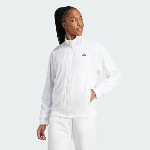 Bluza Tennis Walk-On. Białe bluzy ADIDAS, l, bez wzorów, z materiału, bez kaptura. Za 349,00 zł.