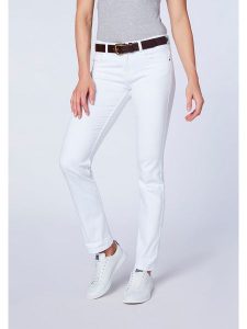 Polo Sylt Dżinsy - Regular fit - w kolorze białym rozmiar: W32/L28. Białe jeansy Polo Sylt, z aplikacjami, ze skóry. Za 122,96 zł.