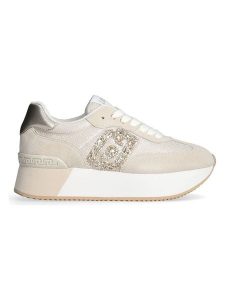 Liu Jo Skórzane sneakersy w kolorze beżowym rozmiar: 39. Brązowe trampki Liu Jo, bez wzorów, z materiału, bez zapięcia. Za 350,56 zł.