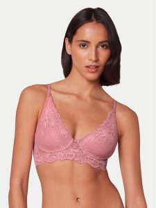 Triumph Biustonosz bezfiszbinowy Amourette Charm T10214451 Różowy. Czerwone biustonosze Triumph, bez wzorów, z syntetyku. Za 129,99 zł.