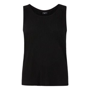 Damski tank top Protest Fields. Czarne topy Protest, bez wzorów, bez kołnierzyka, bez ramiączek. Za 183,00 zł.
