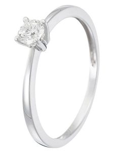 DIAMANTA Złoty pierścionek "Solitaire Clos" z diamentami rozmiar: 54. Szare pierścionki DIAMANTA, z diamentem, złote. Za 790,67 zł.